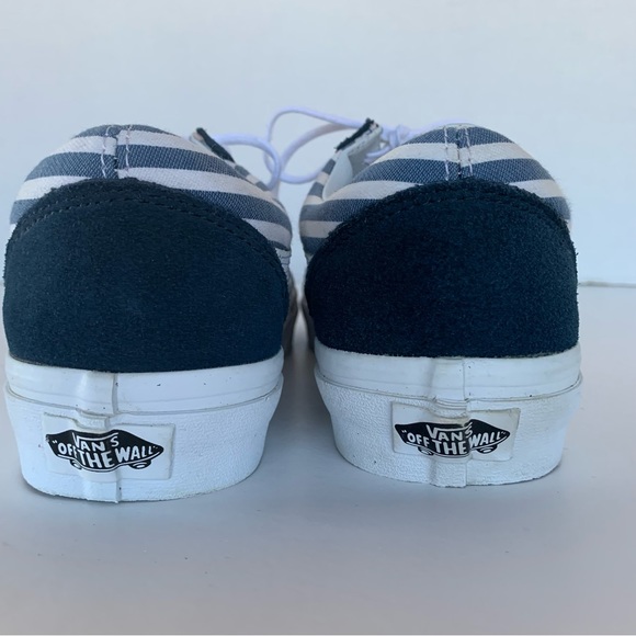 Vans Old Skool Stripes Navy White Blue W 7 M 5.5 Htf - Picture 6 of 12